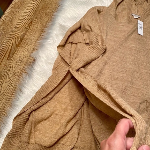 NWT Hoodie Poncho Desert Khaki M/L Neutral - Picture 11 of 13